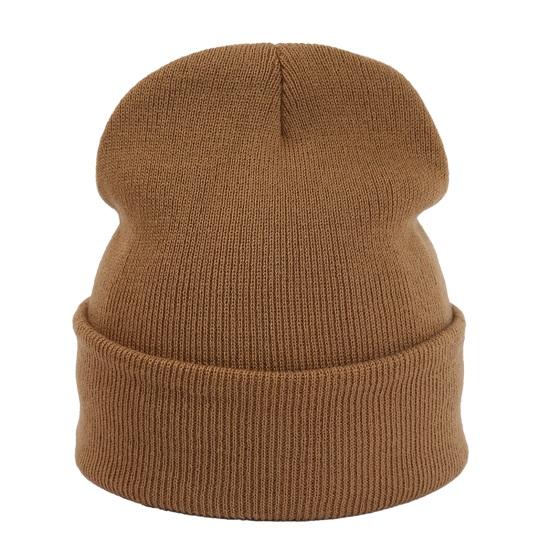 Simple Style Winter Beanies Unisex Solid Color Knit Beanies, Classic Slouchy Skull Cap for Winter, Soft Elastic Casual Warm Headwear Men Women,