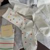 Women's Autumn Colored Polka Dot Sweat Absorbing Casual Mid Tube Cotton Socks