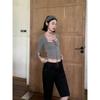 TrendHub  Y2k Japanese T-shirt Women Slim Half Sleeve Lace Up Crop Tops Fairycore Japanese Tshirts Korean Style Streetwear