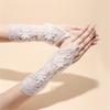 Romance Fingerless Lace Gloves Comfortable Embroidery Flower Handwear For Bride Dress Formal Occasion Accessories