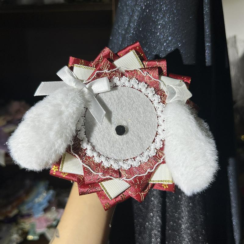 1PC Secondary Peripherals Original Barking Tray Ins Wind Fabric Puppy Badge Decoration Bottom Bracket Small Capacity Multi-Colour