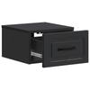 Wall Mounted Nightstand Black 34.5 X 33 X 20 Cm