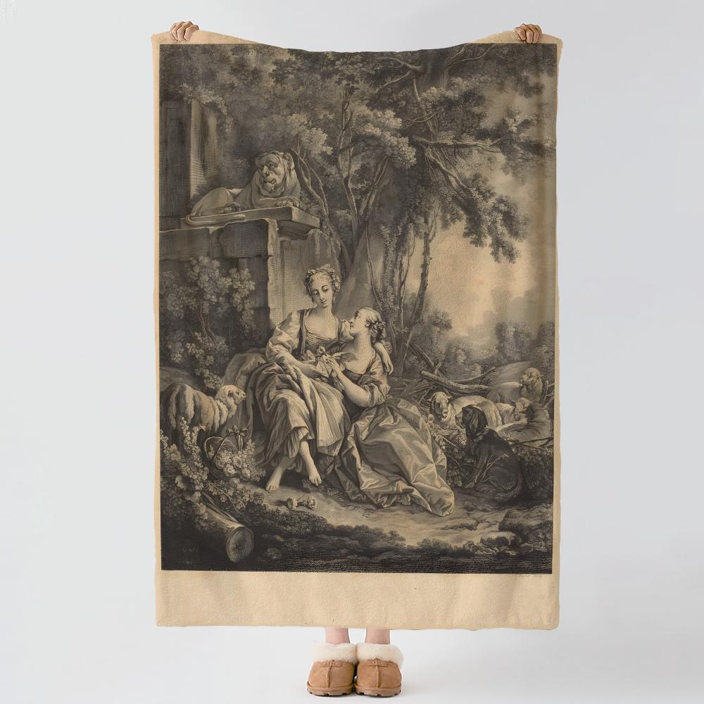 Artist FFrancois Boucher Throw Soft Warm Flannel Blanket Multiuse Throw for Bed Sofa Office Air Conditioning Nap Blanket