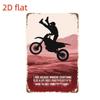 Retro Motorcycle Tin Sign Man Cave Garage Decor 20x30 Cm Metal Poster