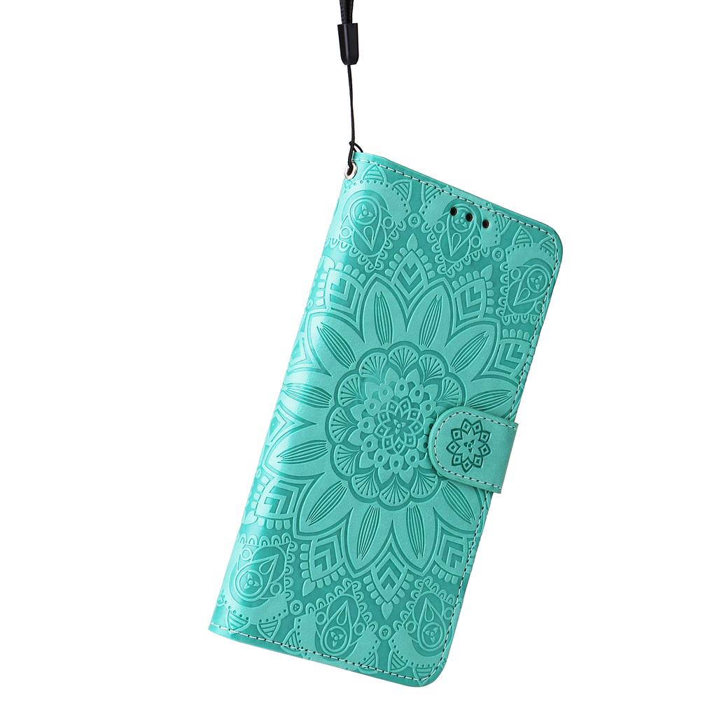 For Realme 12 4G/12+ 5G Wallet Case Sunflower Imprinted Leather Flip Phone Cover