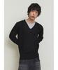 PARADIGMFILM [Ep.01] Reverse V-Neck Layered Knit (Black Gray)