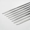 8Pcs Barbecue Skewers with Wooden Handle Stainless Steel Flat Long Shish Kebab Skewers for Chicken BBQ Meats Vegetables Seafood