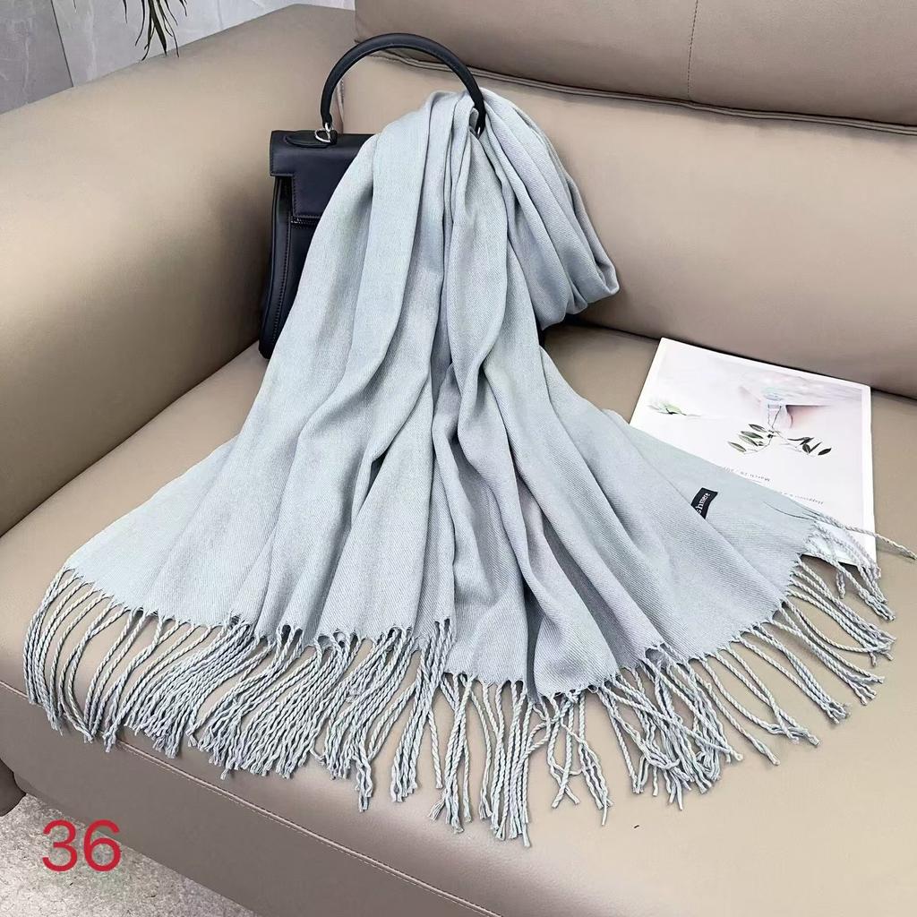 Damen Schal aus einfarbigem Imitationskaschmir, Damen einfarbiger warmer Schal, Stola, Winter Jahresversammlung Geschenk Schal