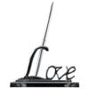 Love Design Wedding Signing Pen Silver Metal Love Holder Love Desktop Decor Party Pen Set Wedding