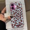 Vintage Pink Leopard Print Girls Women Phone Case for iphone 16 15 14 7 8 Plus 13 11 12 Pro Max X XS XR SE 2022 2020 16e Cover