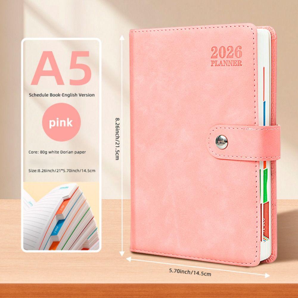 English a5 Agenda Planning Notebook 12 Months To-do List Notebook Office Work Planner  Business