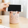 Kawaii Bär Stift Bleistift Topf Halter Pinsel Lagerung Container Schreibtisch Organizer Multifunktions telefon halter Schreibwaren Büro Liefert