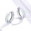 BAMOER Real 925 Sterling Silver Minimalist Hoop Earrings for Women Ear Circle Hoops Brincos Jewelry