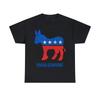 Retro Proud Democrat Graphic Tee Shirt, S-5XL