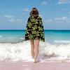 1 Modern Quick Dry Microfiber Beach Towel, Soft And Lightweight Coconut Palm Print, Machine Washable Suitable For Beach, Camping