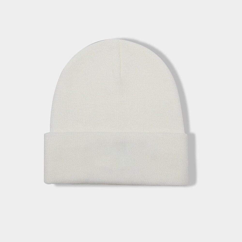 

Autumn and Winter Solid Color Woolen Hat Men s Warm Ear Protection Versatile Simple Knitted Hat Women One Size