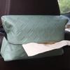 Car Tissue Holder Back Seat Car Back Seat Headrest Tissue Boxes Travel Napkin Dispenser PU Leather Box Portable For Storage In
