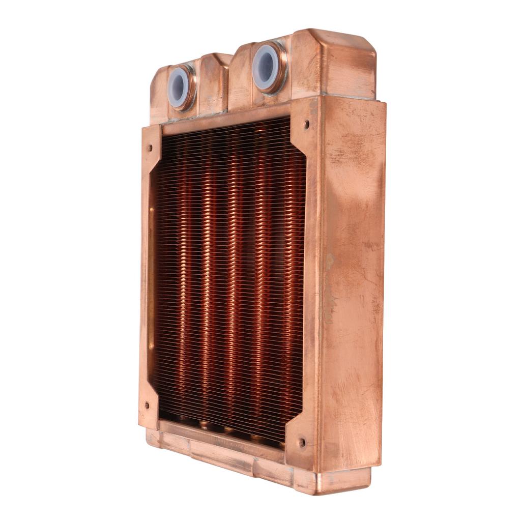 Vannkjølingsradiator Rød Kobber 7mm Rundt Rør G14 Gjenge Væskevarmeveksler for Datamaskin