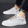 Fashion Men Fashion Designer Vulcanized Shoes 2024 Soft Sole Hollow Out Sports Shoes Genuine Leathe Trend Thick Sole Comfy Casual Shoes