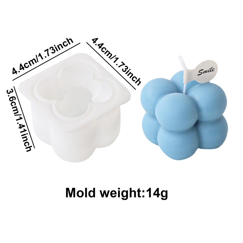 

Bubble Cube Ball Silicone Candle Mold Round Mould DIY 3D Soy Wax Balls Candle Silicone Cube Mould Yarn Ball Bubble Candle Mold