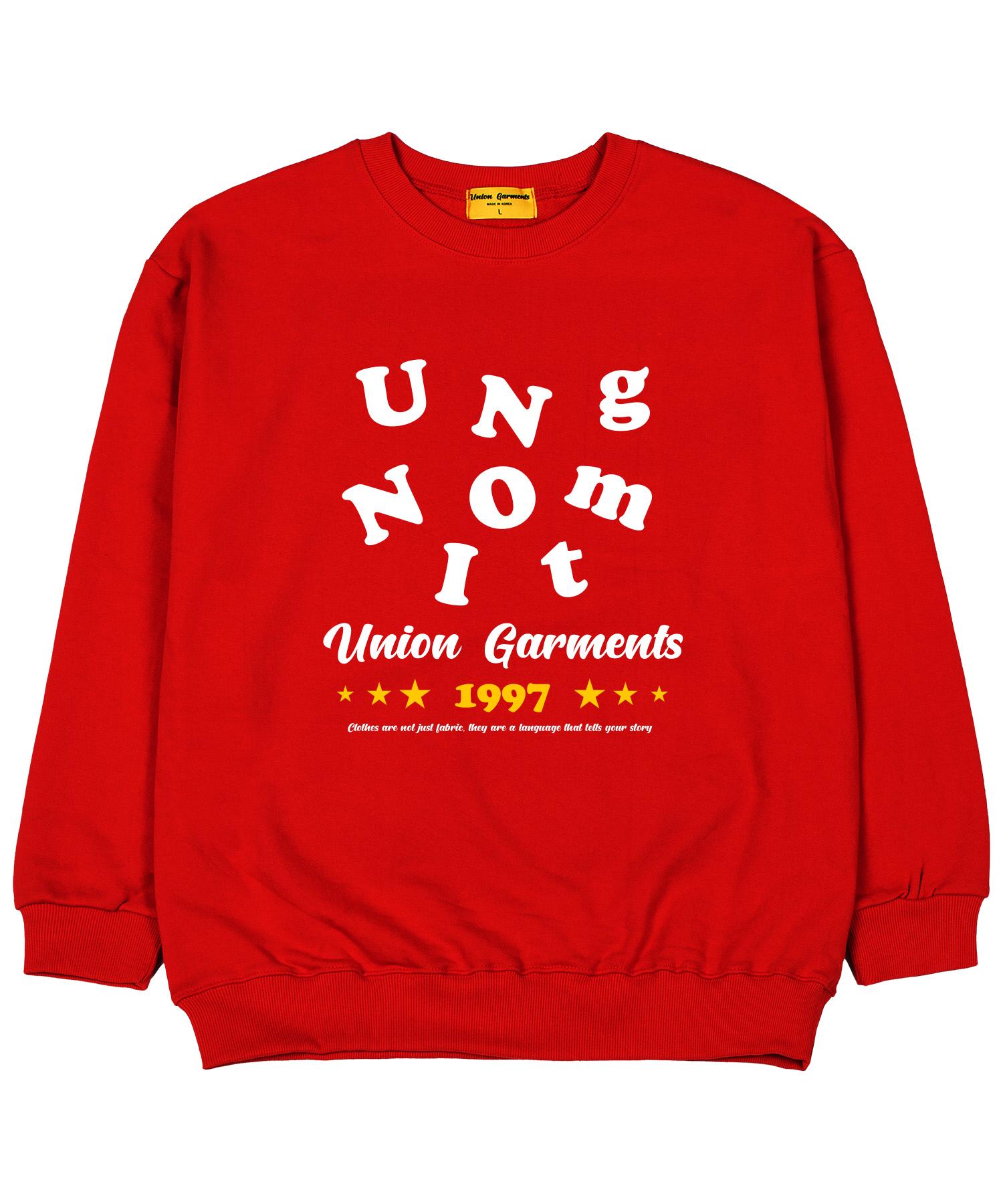 Union Garments Свитшот оверсайз с алфавитным логотипом, французский терри, красный M