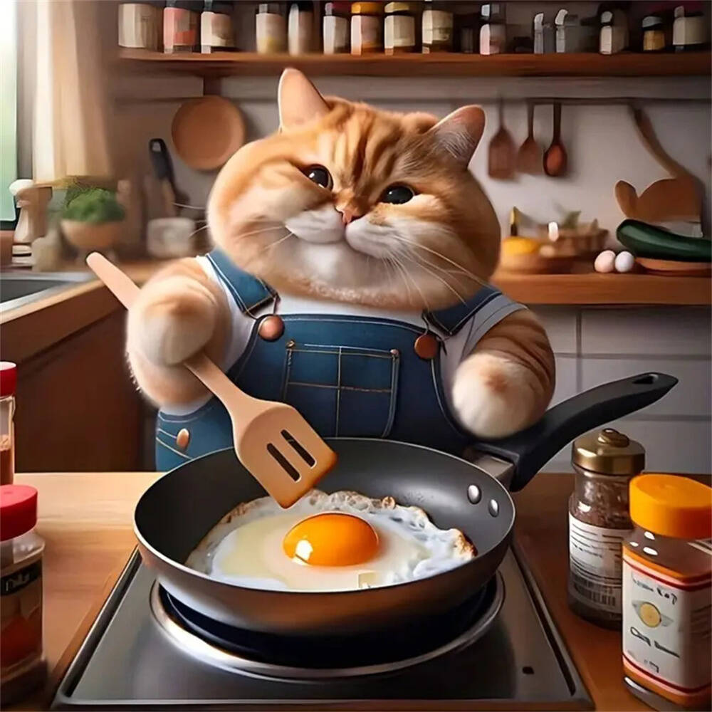 Diamond Art Painting Cat Animal Pet Full Round Diamond Mosaic Handmade Arts and Crafts Home Decoration