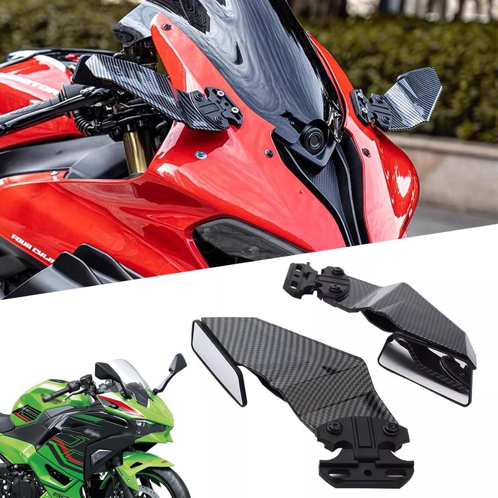 For Ninja500 NINJA500 NINJA 500 2024 2025 Wind Wing Rearview Mirror Motorcycle Mirror Motorcycle Wing Mirror Wind Wing Reflector Hidden Mirror
