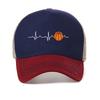 Basketball Heartbeat Orange Basketball Baseball Cap Outdoor Casual Adjustable Mesh Trucker Hat Sun Breathable Snapback Hats