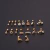 1Piece 16g 1.2mm Titanium Steel Piercing Stud Earrings for Women Fashion Zircon Opal Cartilage Earrings Helix Piercing Jewelry