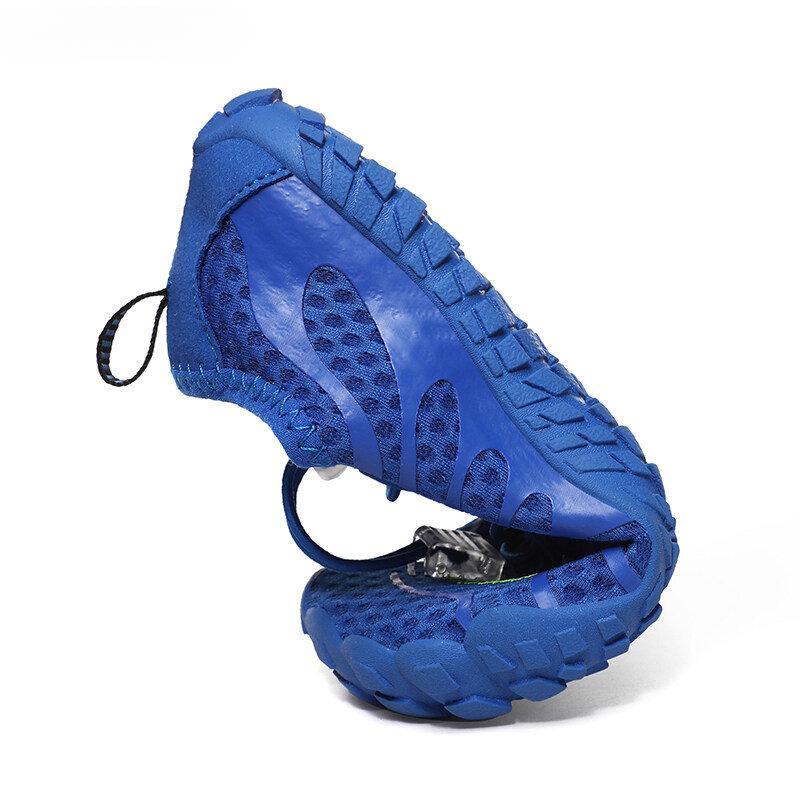 Kids Light Breathable Aqua Shoes Boys Girls Quick Dry Mesh Wading Sneakers Non Slip Beach Water Sports Footwear for Surfing Swimming