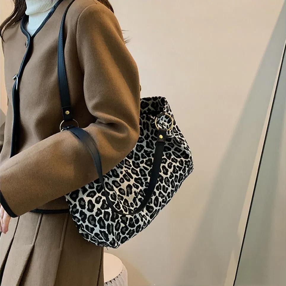 Street Style Single Shoulder Bag Y2k Women Handbags Fashion Leopard Tote Bag  Outdoor