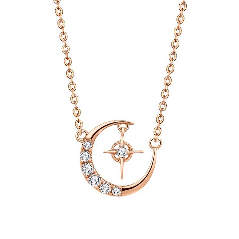 

Ожерелье «Звезда Луна» для женщин, японских и корейских, простых, студенческих, модных, полумесяцев, ключиц