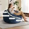 Curved High-Back Bean Bag Chair with Full-Body Contour Support for Immersive Relaxation in Modern Living Spaces