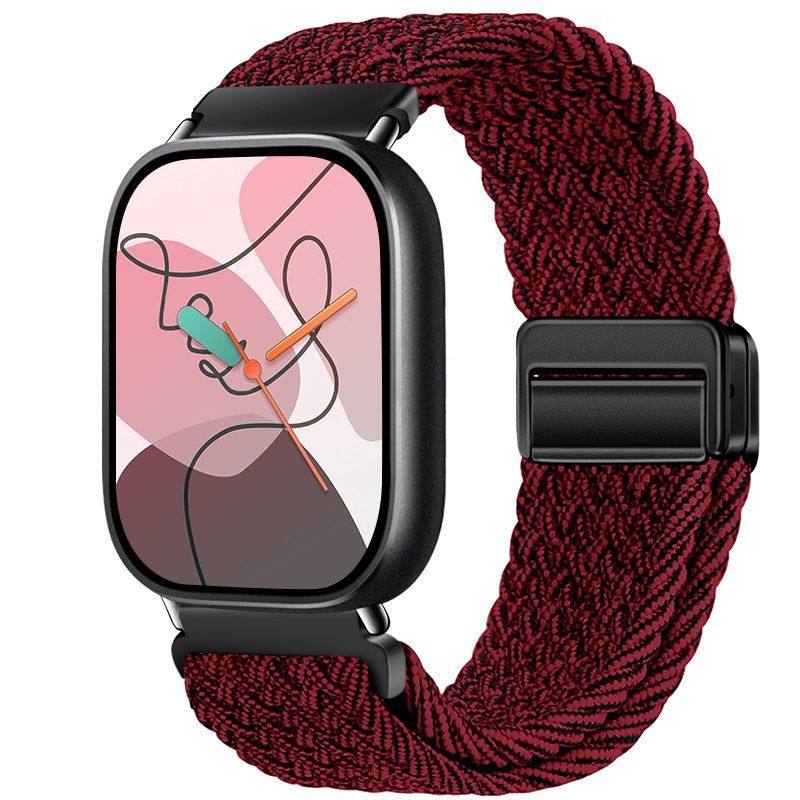 For Redmi Watch 6/5/4 XiaoMi Mi Band 8 Pro Quick Release Magnetic Woven Nylon Band Adjustable Breathable Sport Wristband