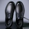 2025 men's leather shoes high-end leather cowhide British style men's shoes first layer cowhide business dress wedding derby shoes