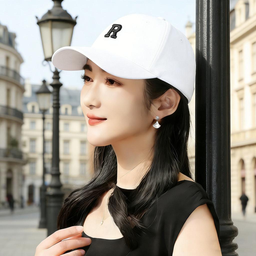Spring Summer Unisex Embroidered Letter Baseball Hat With Breathable Polyester Fabric белый