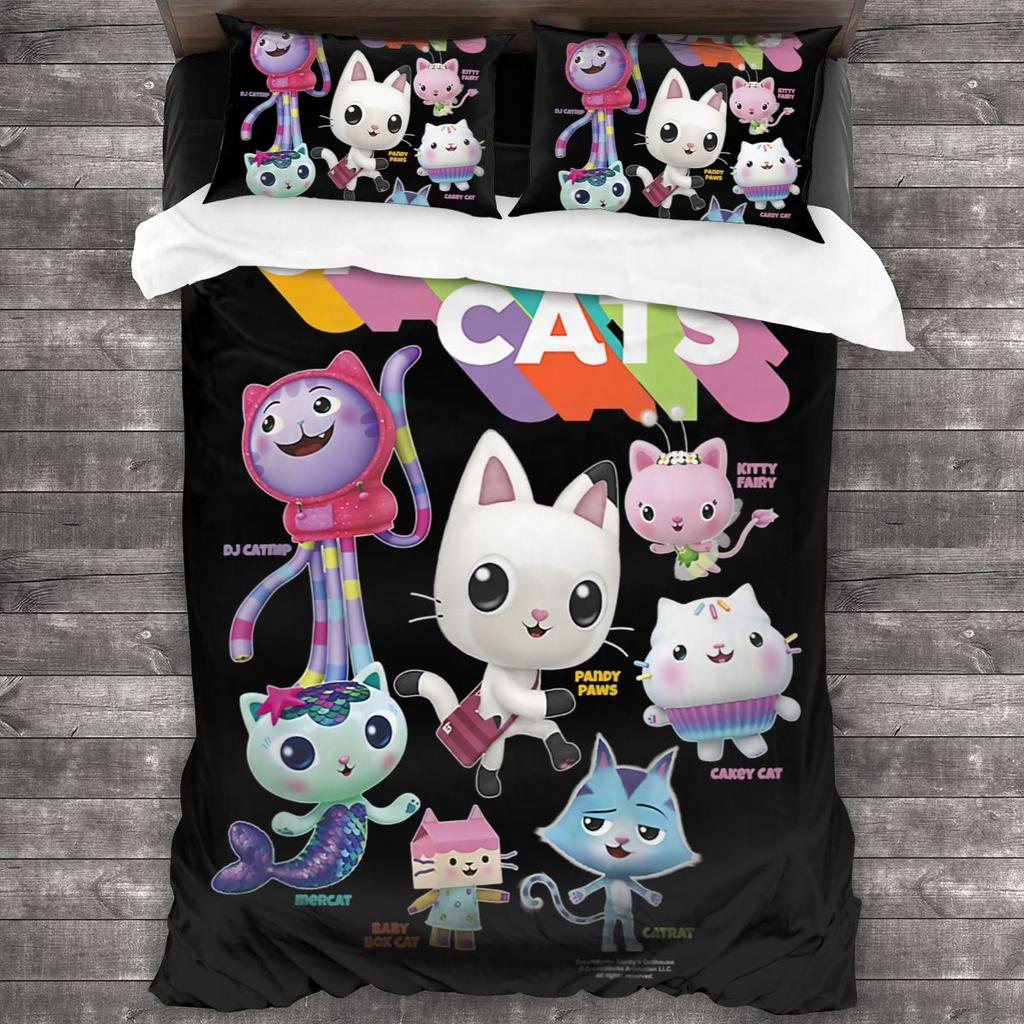 G-Gabby's Dollhouse Bedding Set 3D Print Anime Bed Set Aldult Kid Bedroom Duvetcover Sets Single Twin Full Queen King Size