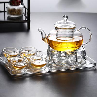 1/6-teiliges Kung-Fu-Teetassen-Set aus Glas, wiederverwendbar, doppelwandiges Design, wiederverwendbar, Geschenk für Weihnachten