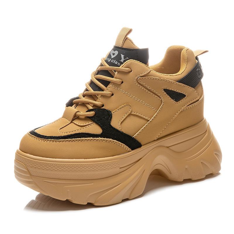 Dad's shoes increase in height ins tide year spring and autumn new thick-soled small sports and leisure shoes A11