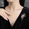Delicate He Jinhua Brooch, High-end Women's Light Luxury Crystal Brooch Design Sense, Niche Anti-light Pin, Western Accessories