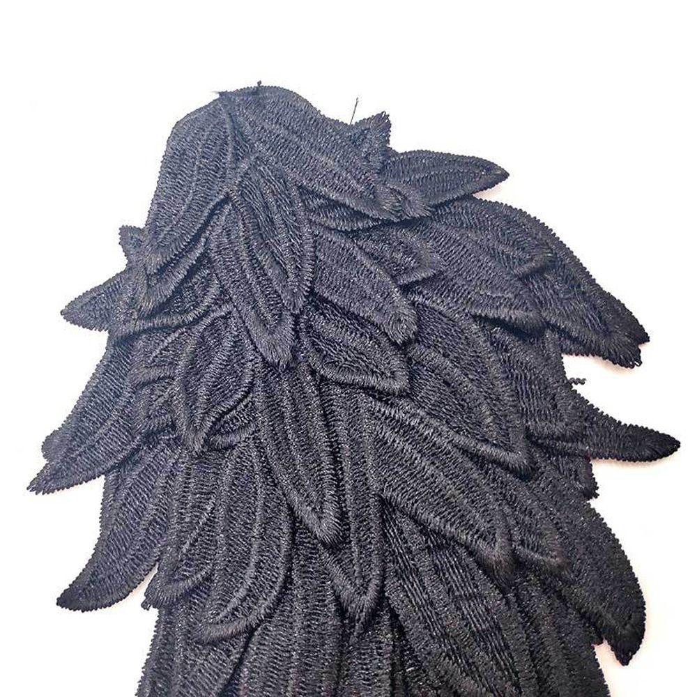 2Pcs Multilayer Flower Collar Patch Embroidery DIY Crafts Fashion Angel Wing Patch