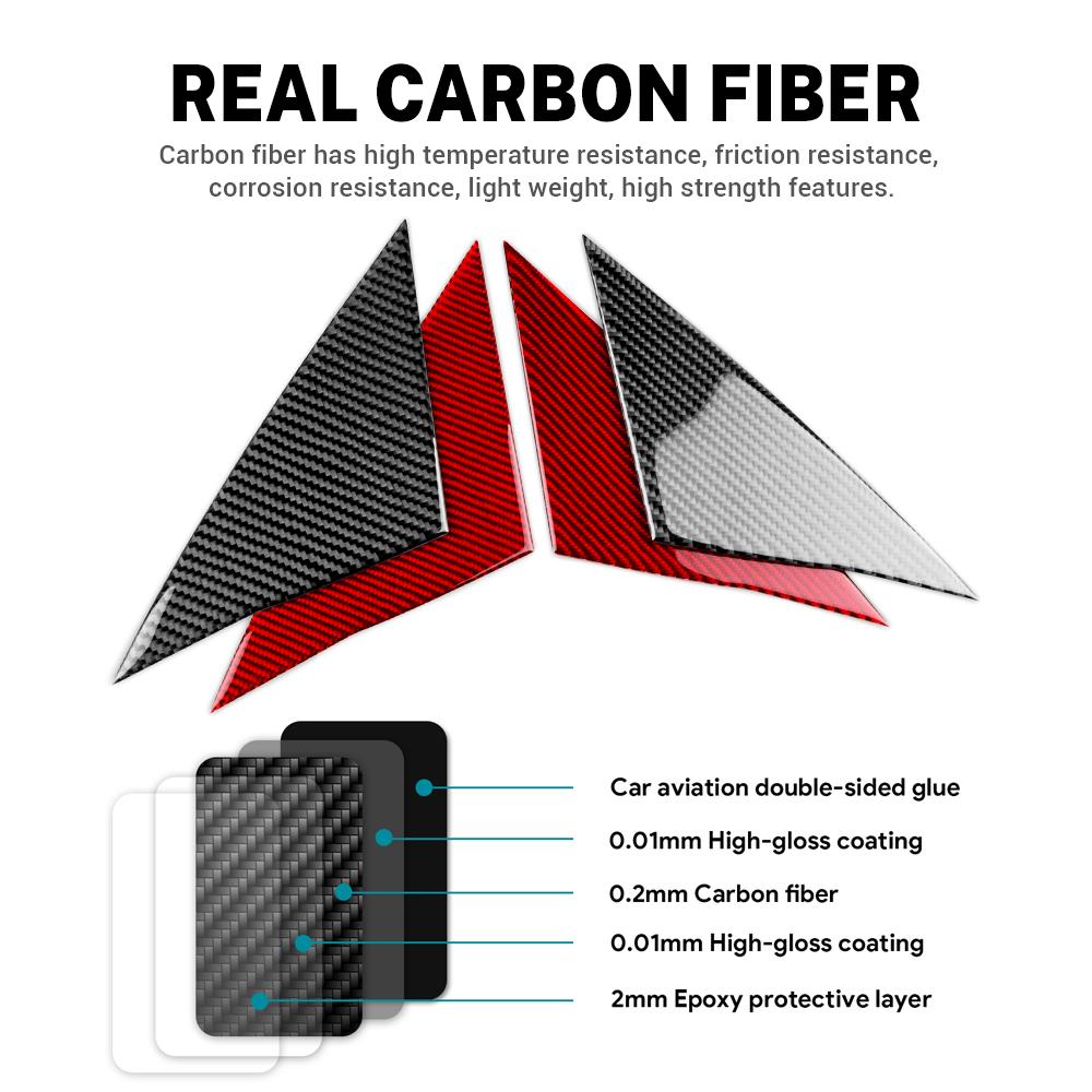 Carbon Fiber A-Pillar Cover Trim for Tesla Model 3 Highland 2024 2025 Interior Sticker Decal