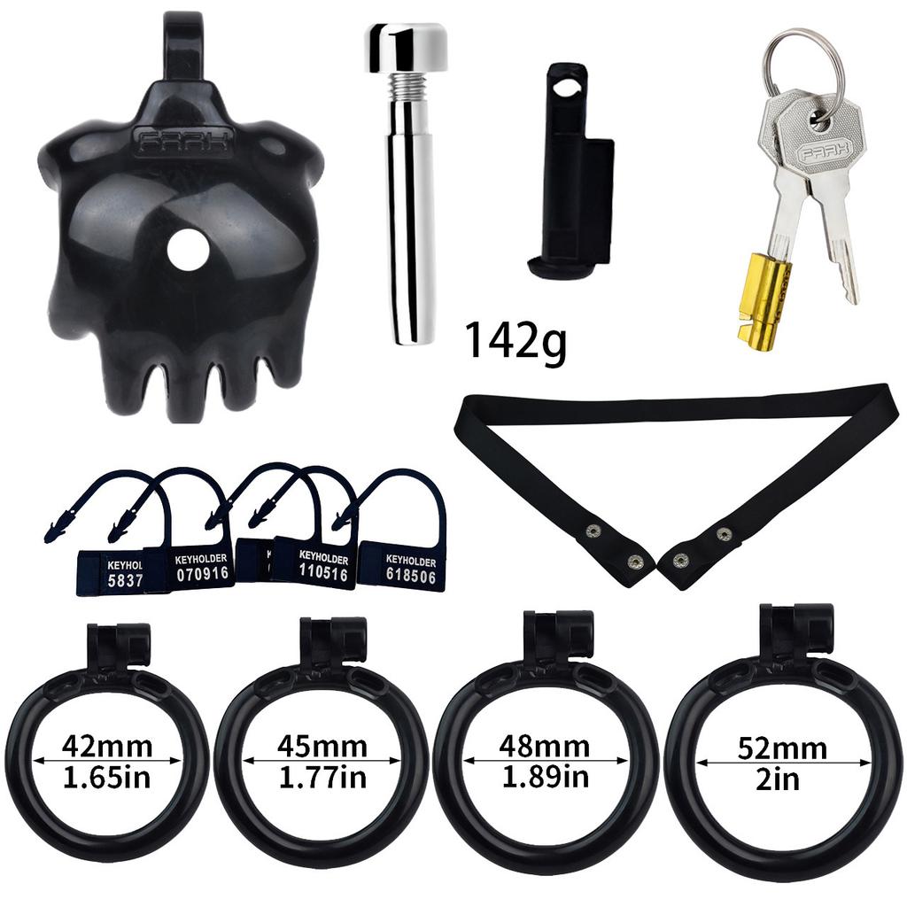 Men's CB Lock Resin Chastity Lock with Catheter Penis Lock Gay Cuckold Urethral Sex Toys BDSM