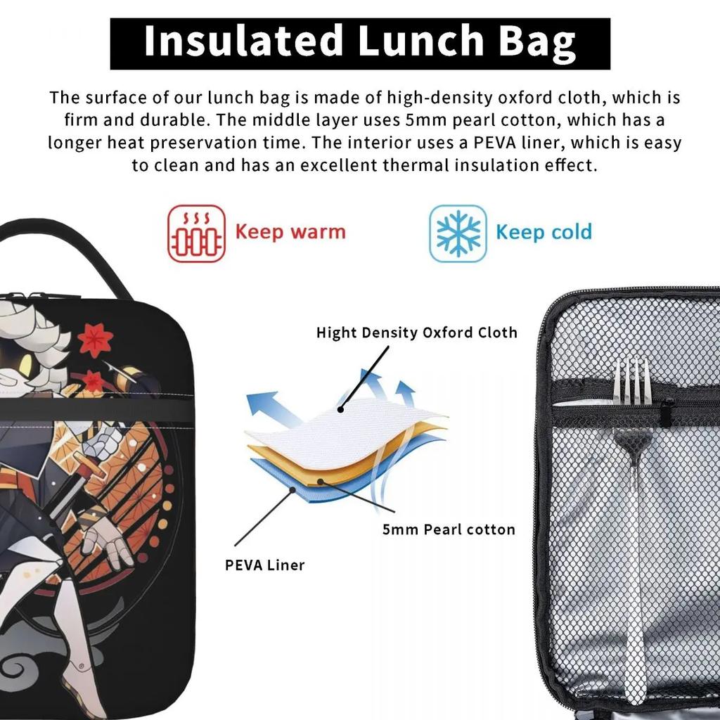 Insulated Lunch Tote Bag Murder Drones Robot Product Uzi Doorman Lunch Container Causal Cooler Thermal Bento Box For School