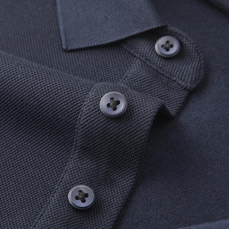 Men's Wool Blend Long Sleeve Polo Shirt