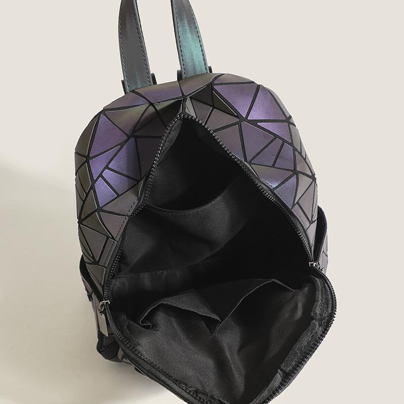 Backpack for Women  New Versatile Korean Style Schoolbag for Men and Women  Fashionable Diamond Bag  Colorful Laser Travel Bag Backpack