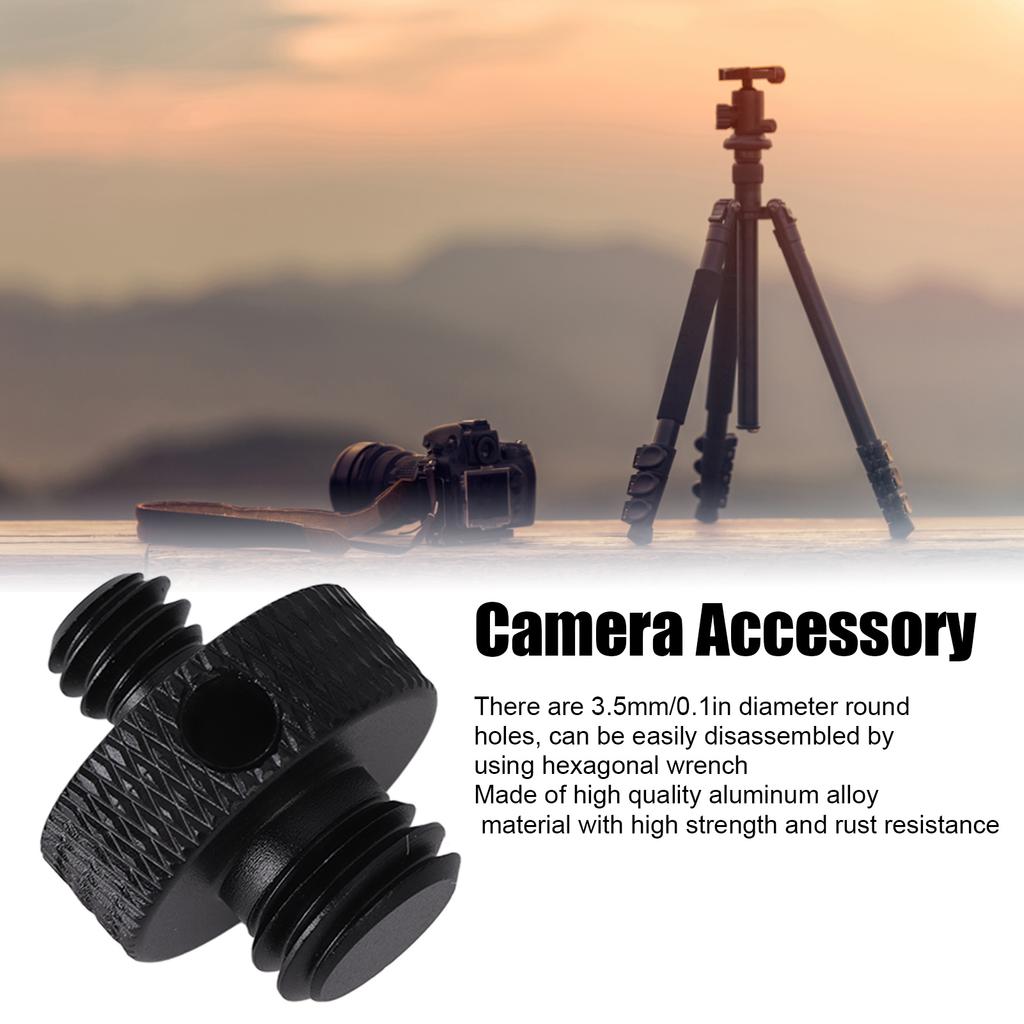 1/4 Inch To 3/8 Inch Male Thrded Screw Mount Adapter for Tripod Camera Cage   Hd