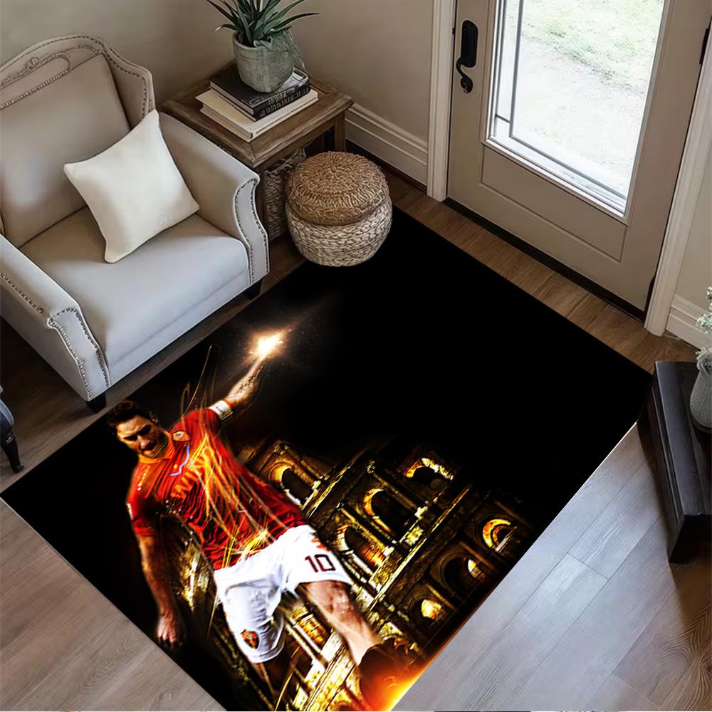 Football Player Action Floor Rug Office Rug Suitable for Foyer Game Room Bedrooms Outdoor Anti-slip Rug Office Home Decor