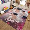 Jimin Pink Roses Carpet Soft Rug Plush Rug 8X10 Rug Living Room Rug Hallway Runner Noise Reducing