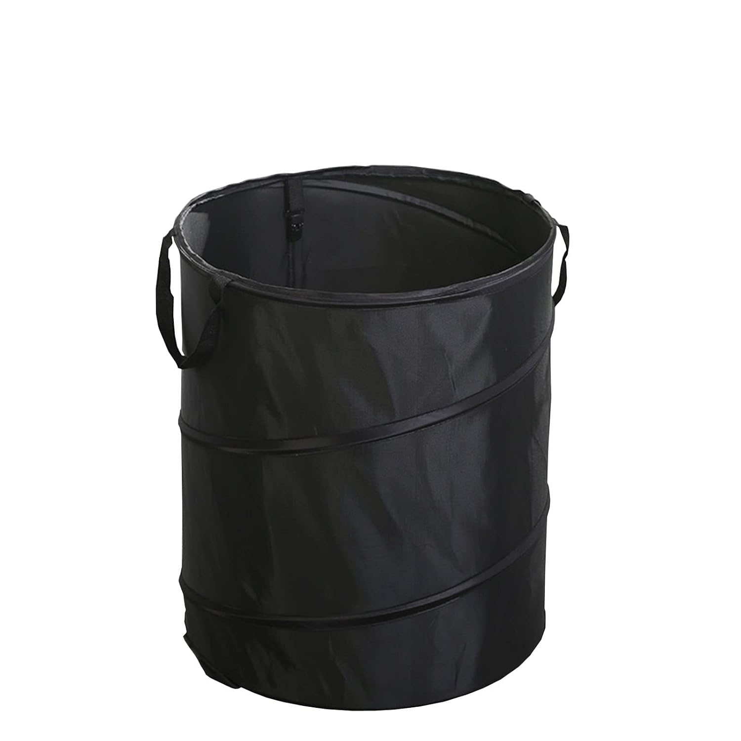 Black Collapsible 10 Gallon Pop Up Garbage Can for Camping, Outdoor, Travel
